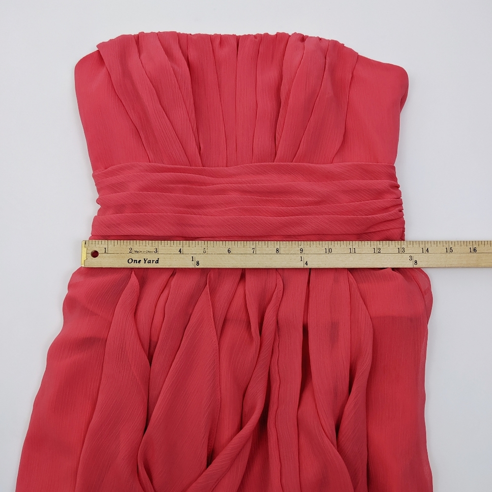 David's Bridal Bridesmaid Dress F14169 Coral Reef - Picture 5 of 7